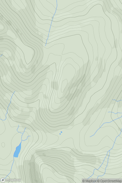 Thumbnail image for Y Gyrn [Snowdonia] showing contour plot for surrounding peak